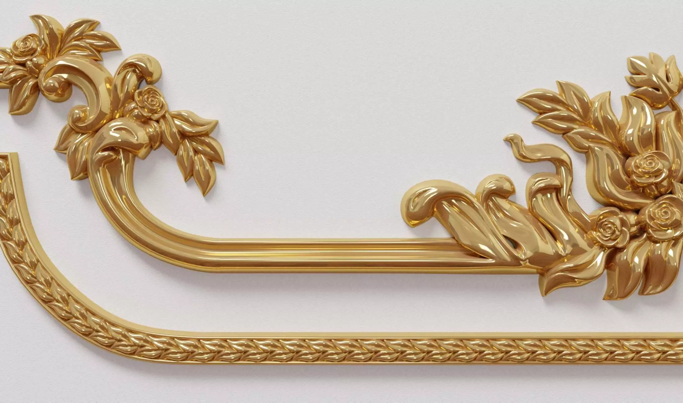 3decor gold gilded moldings 3D model_0