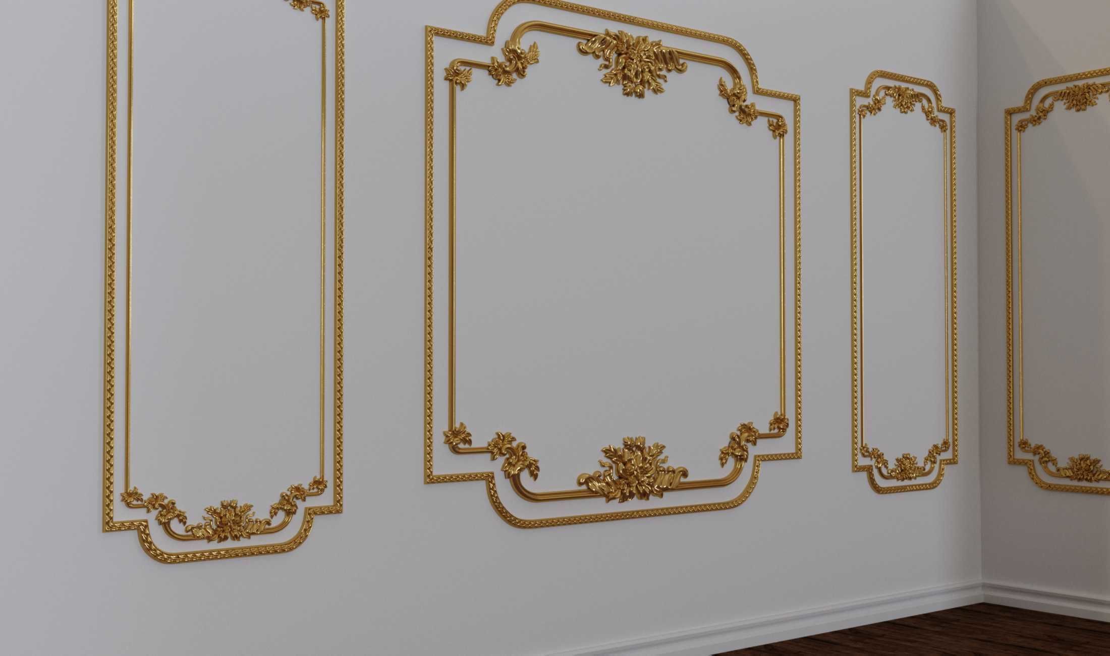 3decor gold gilded moldings 3D model_2