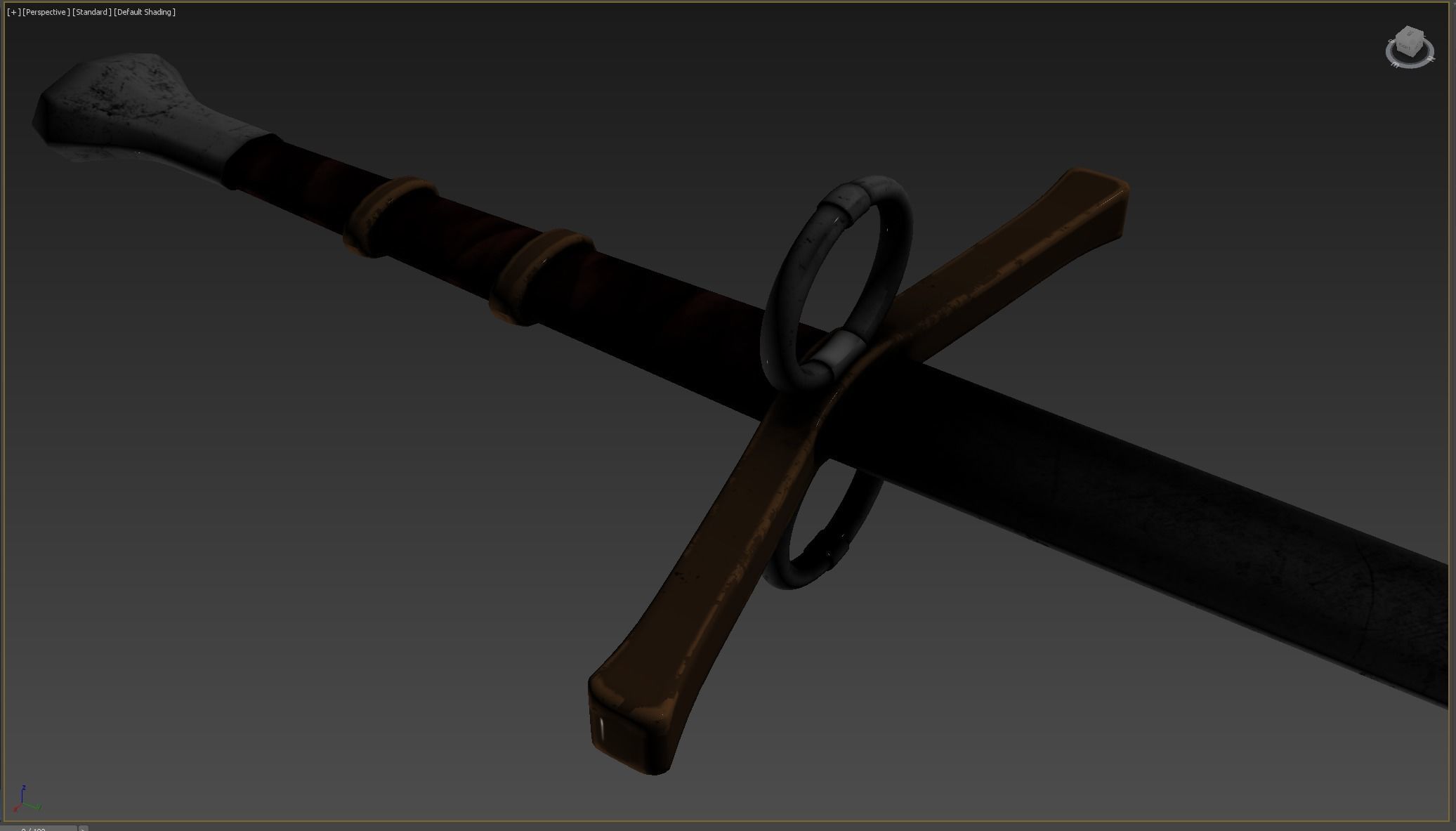 Medieval weapons Low-poly 3D model_5