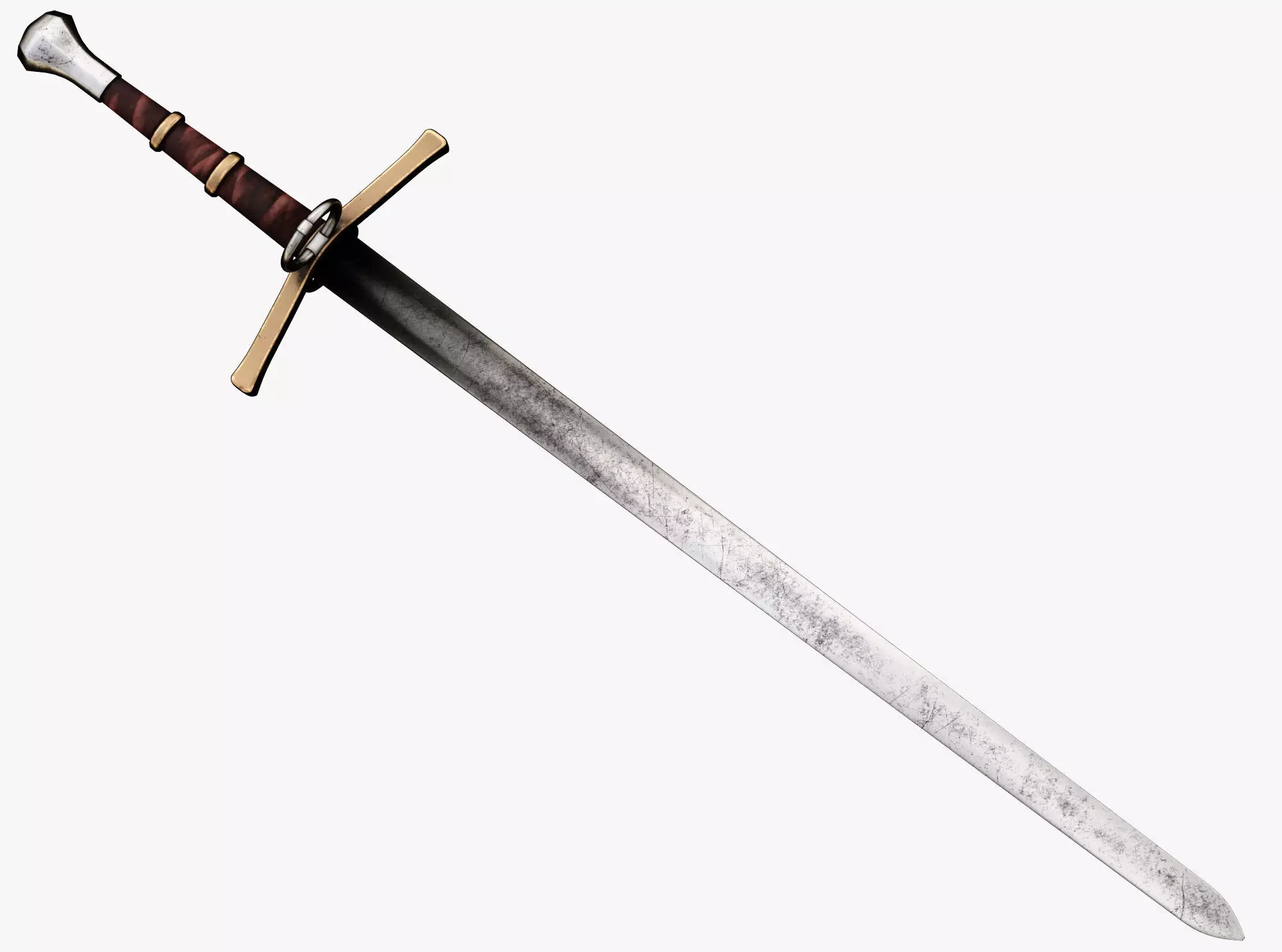 Medieval weapons Low-poly 3D model_0