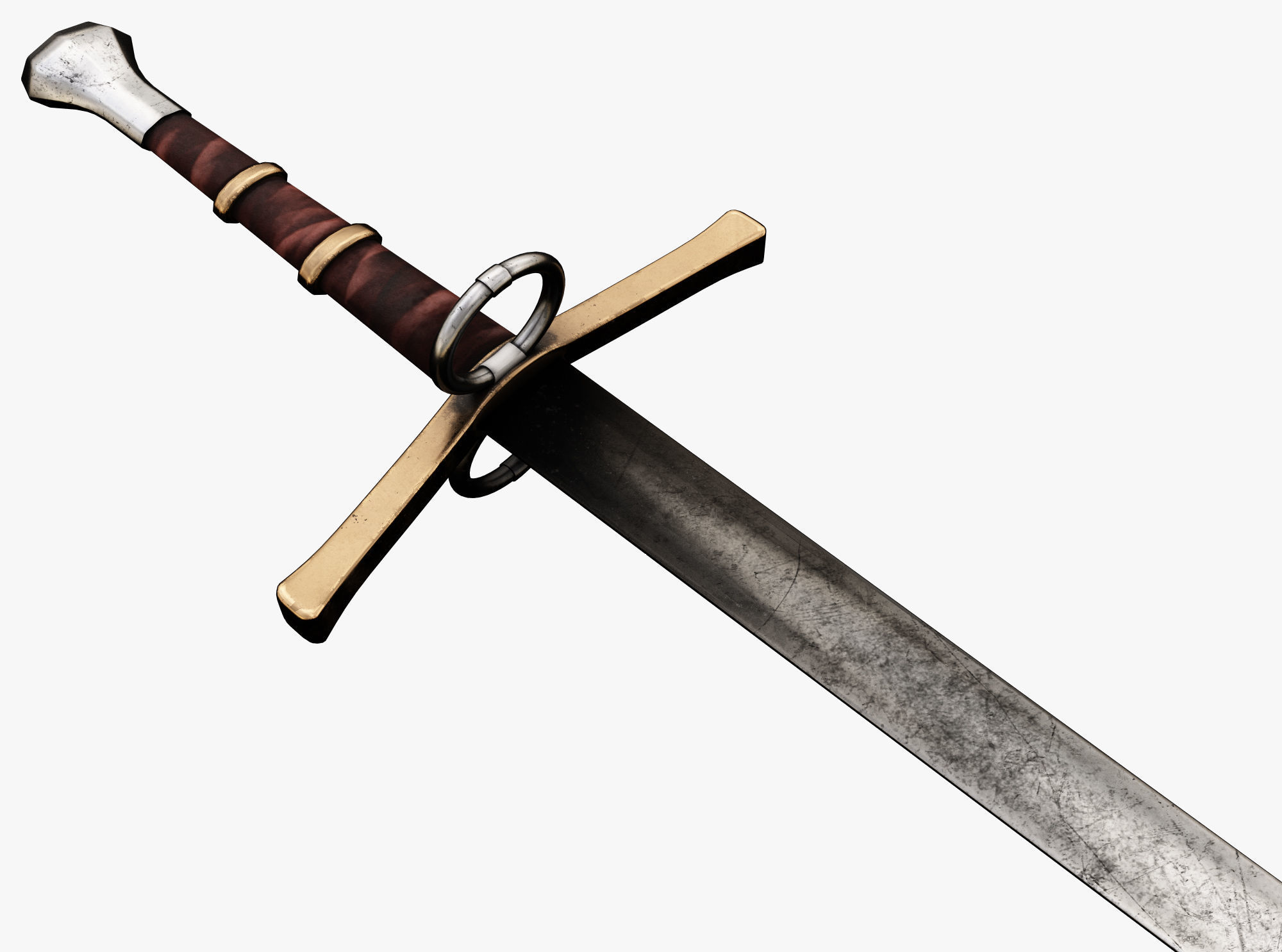 Medieval weapons Low-poly 3D model_1
