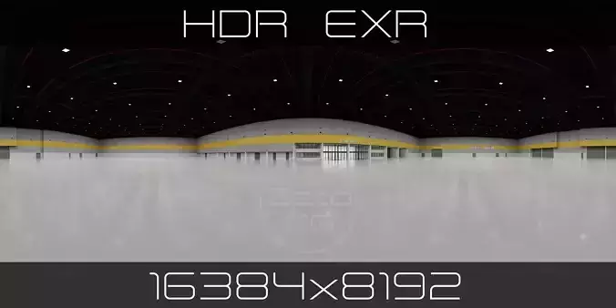 HDRI - Exhibition Hall Interior 5 - 16384x8192