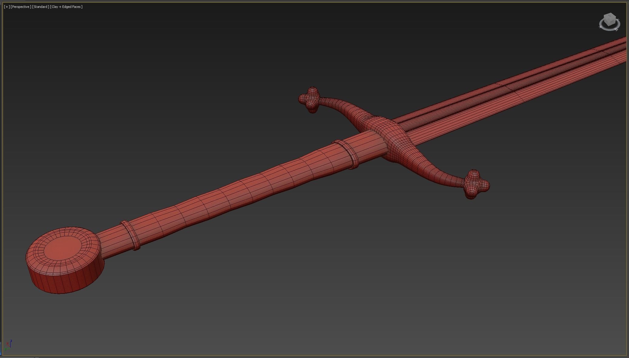 Medieval weapons Low-poly 3D model_8