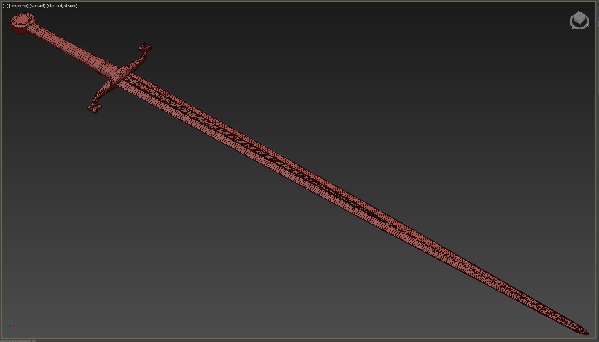 Medieval weapons Low-poly 3D model_6