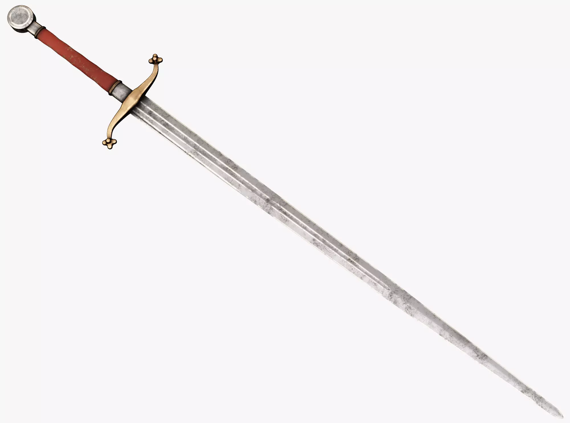 Medieval weapons Low-poly 3D model_0