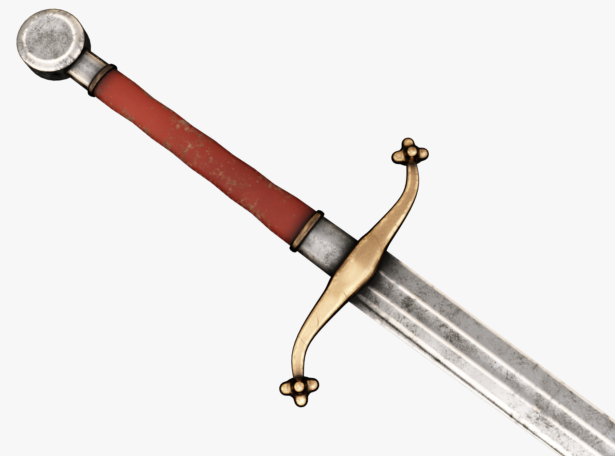 Medieval weapons Low-poly 3D model_1