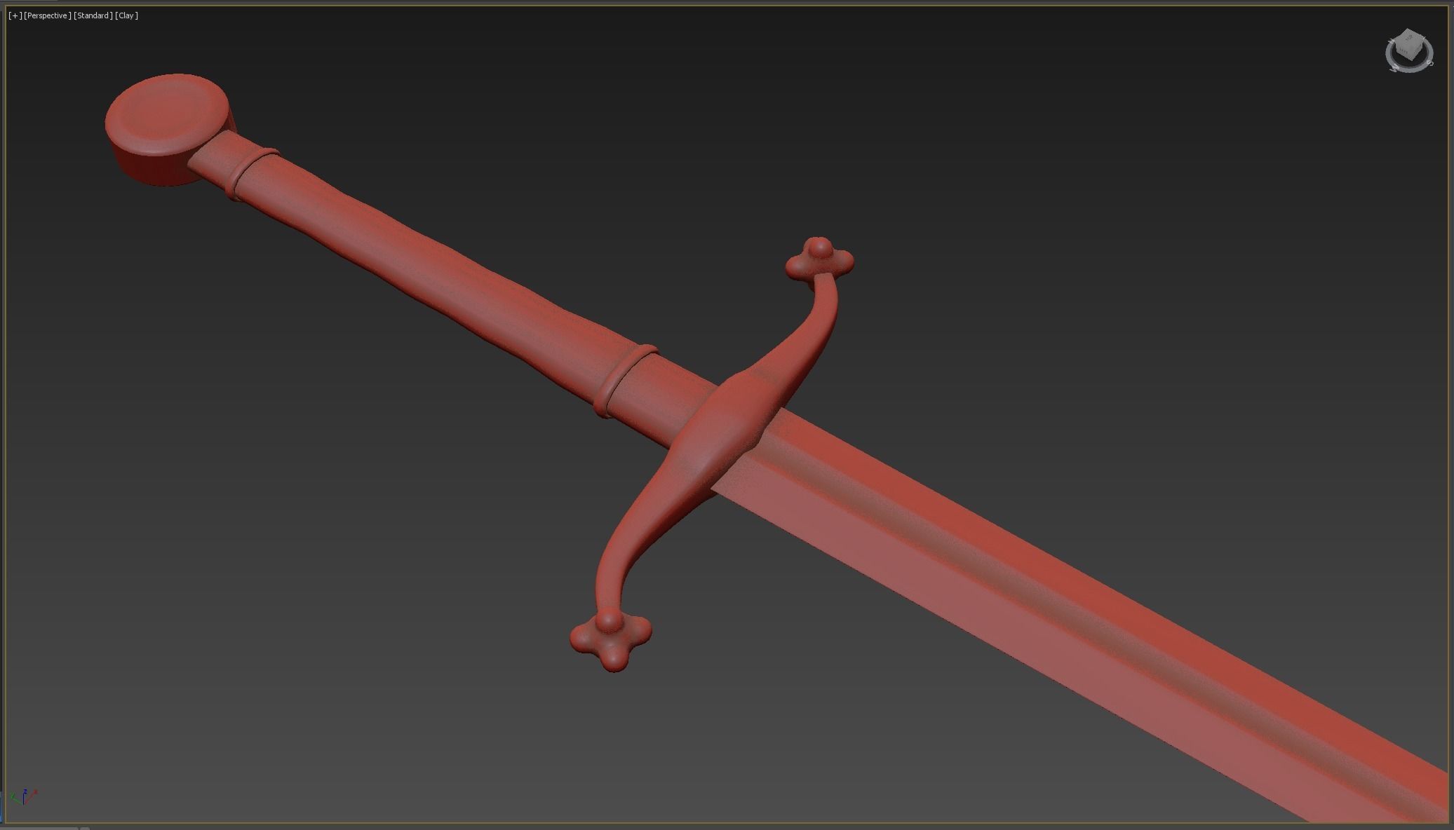 Medieval weapons Low-poly 3D model_7
