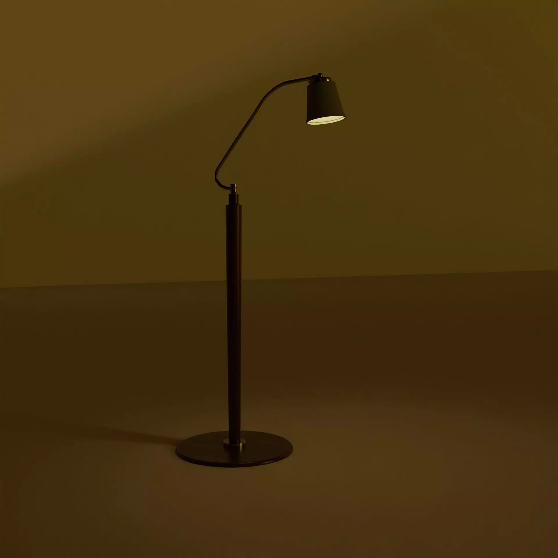 Wooden Floor Lamp Free low-poly 3D model_0