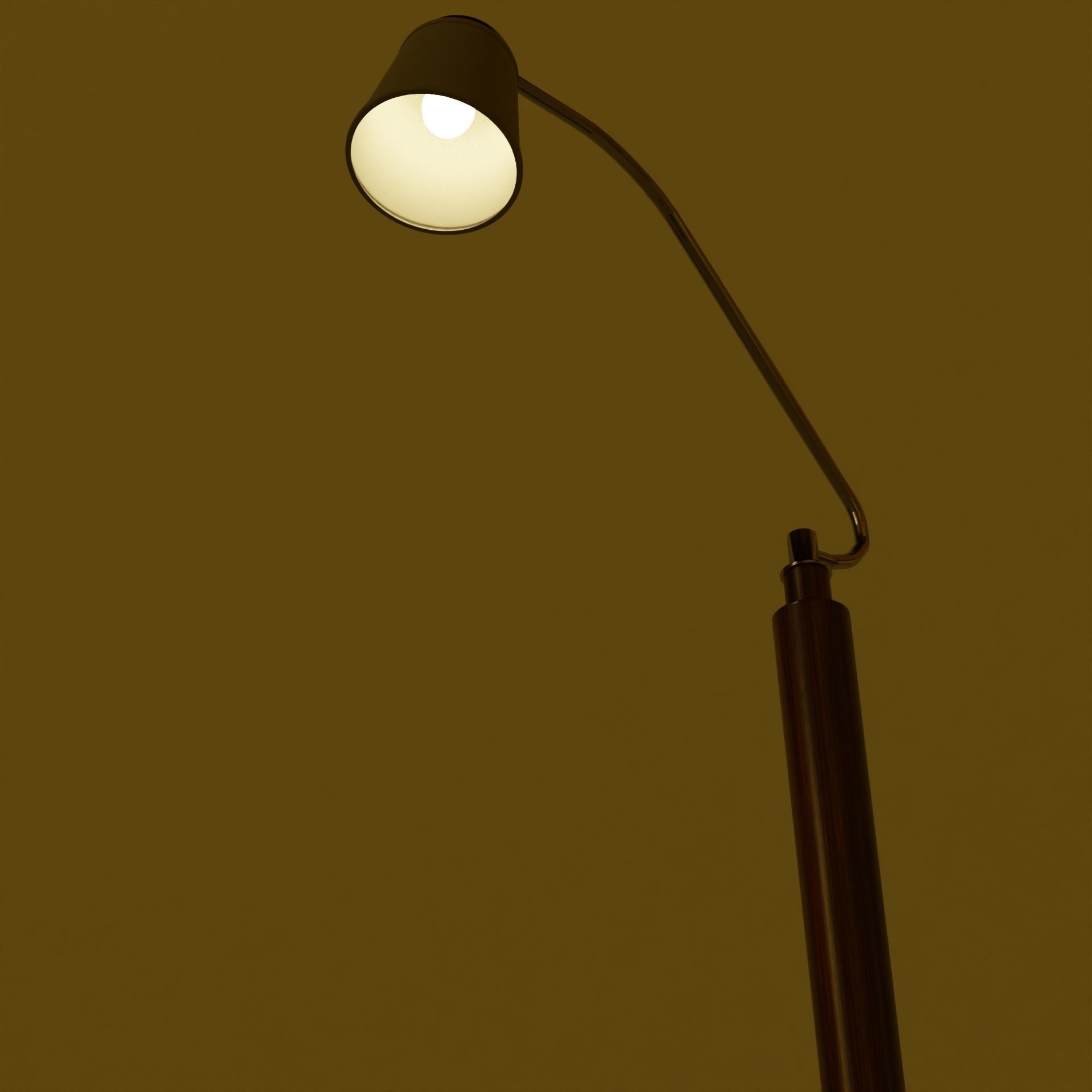 Wooden Floor Lamp Free low-poly 3D model_2