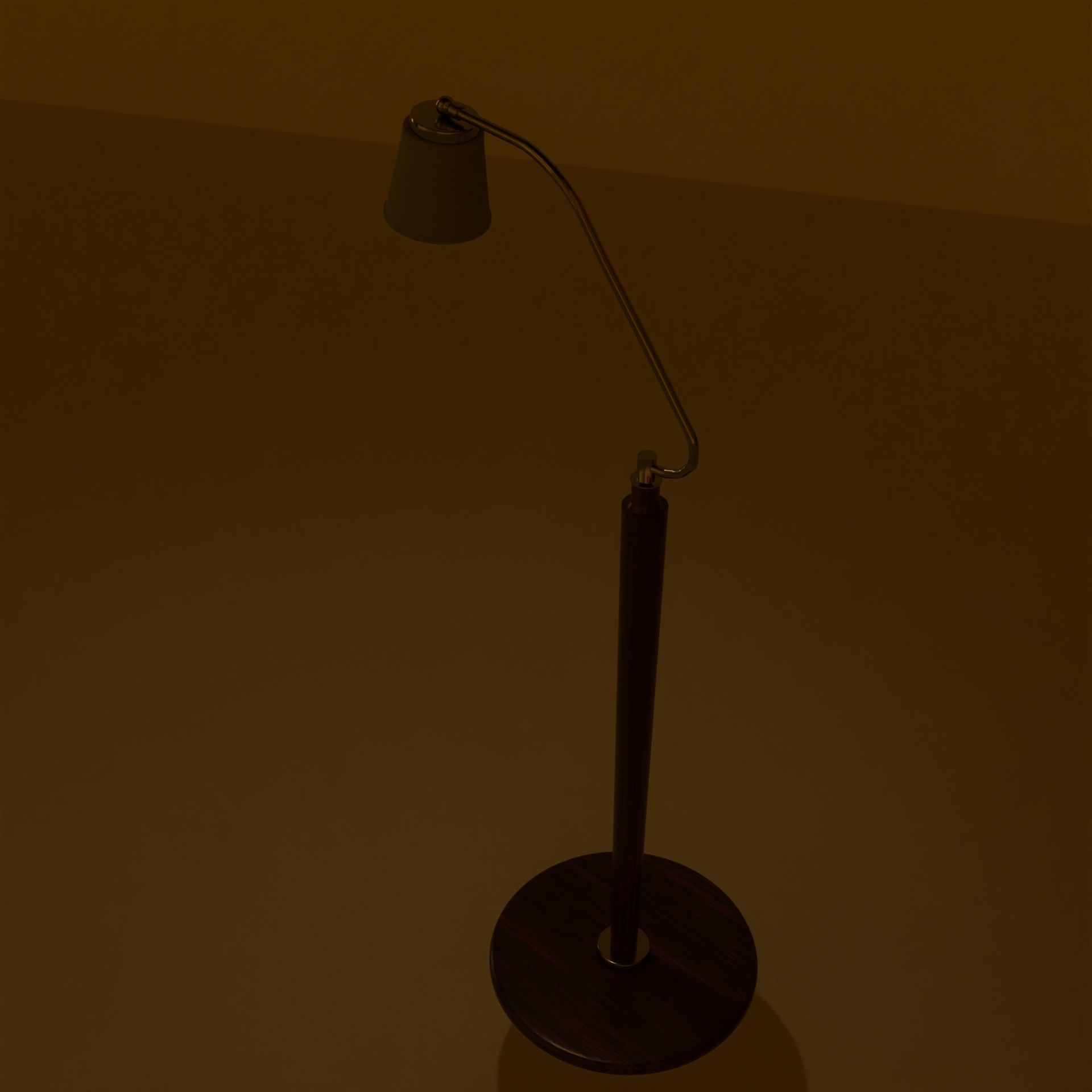 Wooden Floor Lamp Free low-poly 3D model_3