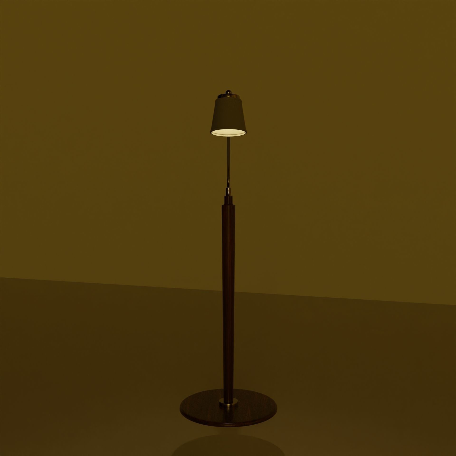 Wooden Floor Lamp Free low-poly 3D model_1