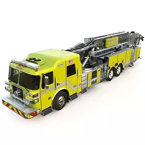 Fire Truck Aerial Platform Norwich Township  Low-poly 3D model