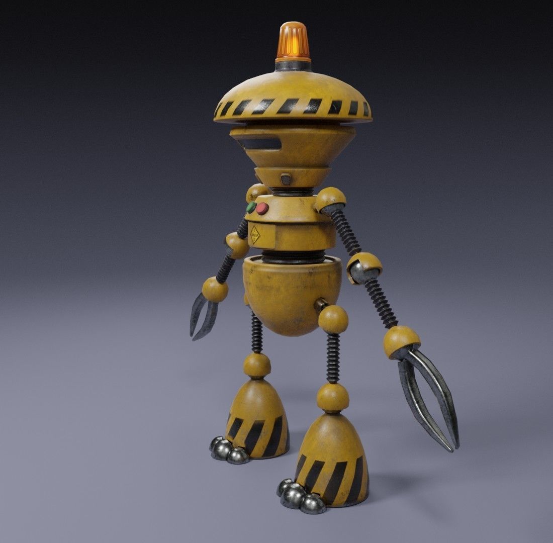 caracter low-poly 3d model   robot manipulator Low-poly 3D model_8