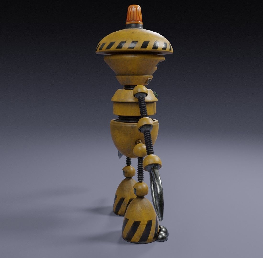 caracter low-poly 3d model   robot manipulator Low-poly 3D model_6