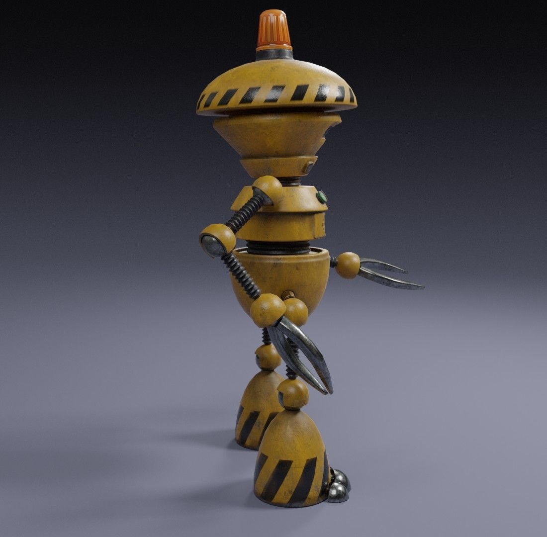 caracter low-poly 3d model   robot manipulator Low-poly 3D model_5