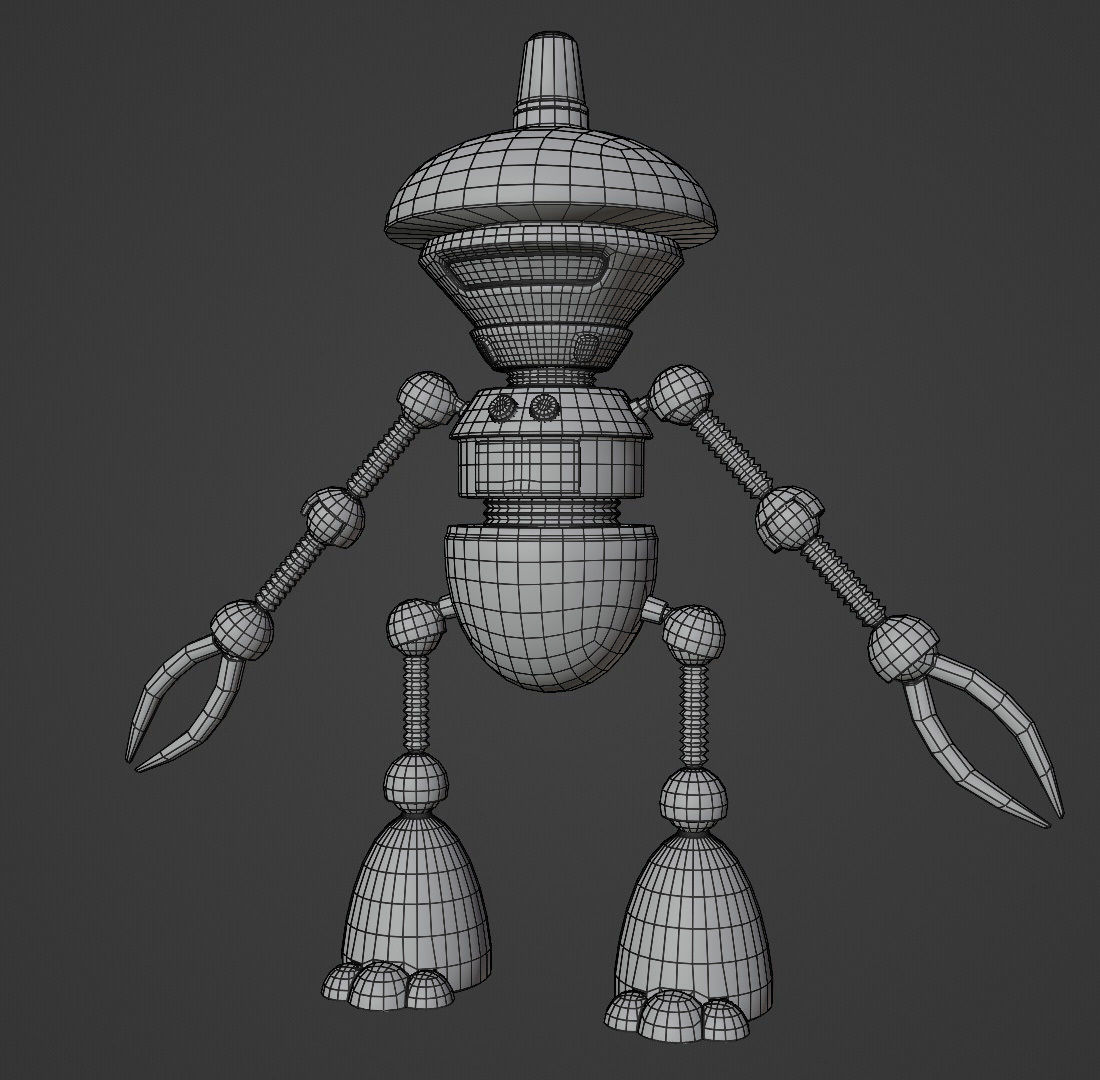 caracter low-poly 3d model   robot manipulator Low-poly 3D model_10