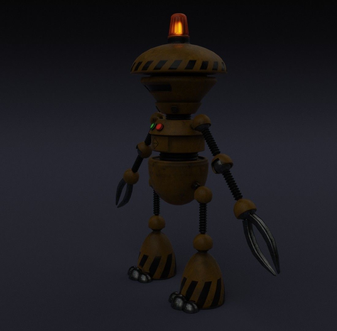 caracter low-poly 3d model   robot manipulator Low-poly 3D model_9