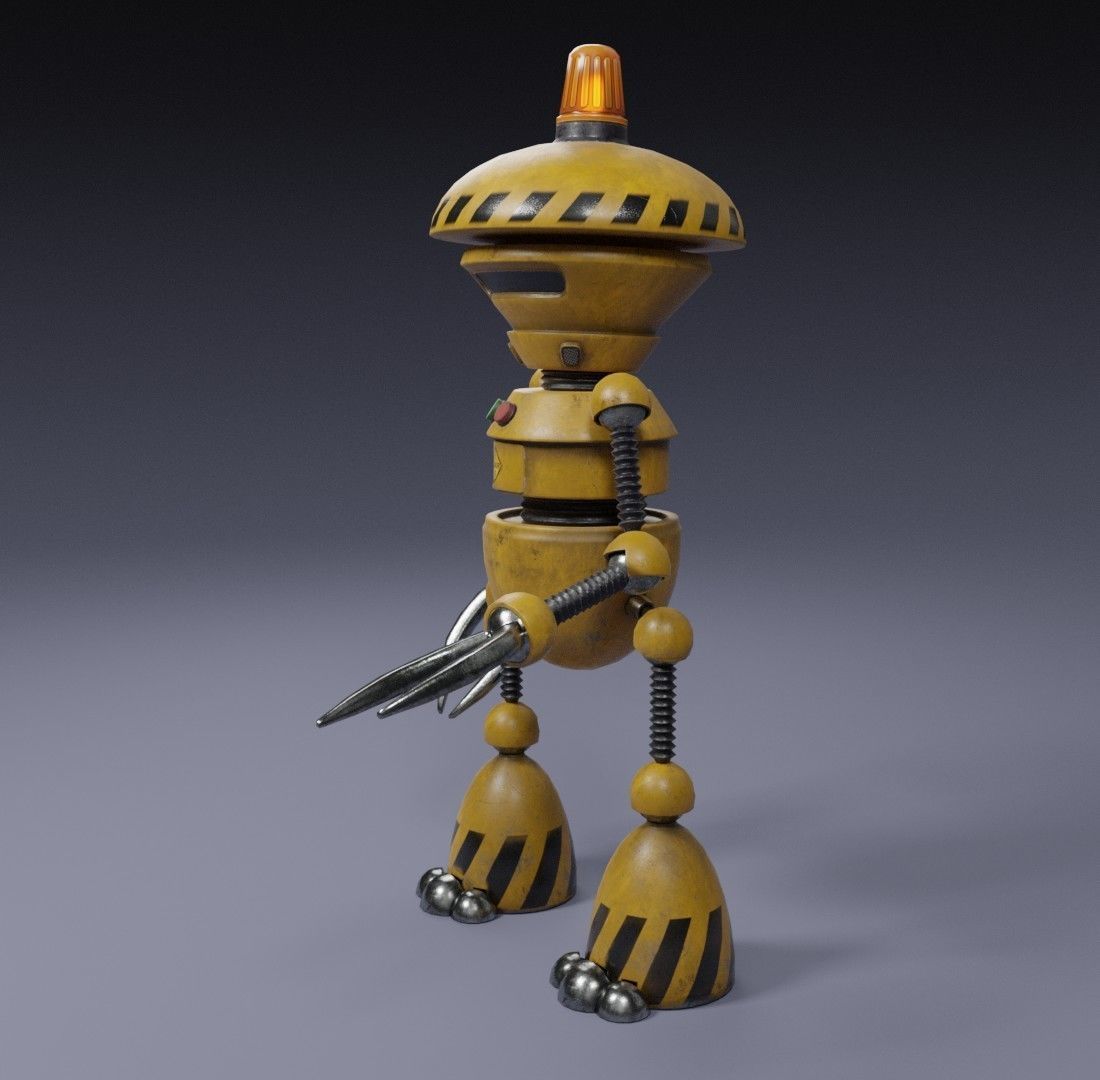 caracter low-poly 3d model   robot manipulator Low-poly 3D model_4