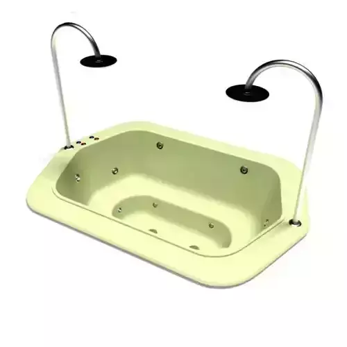 White Minimalist Jet Bathrub 3D model