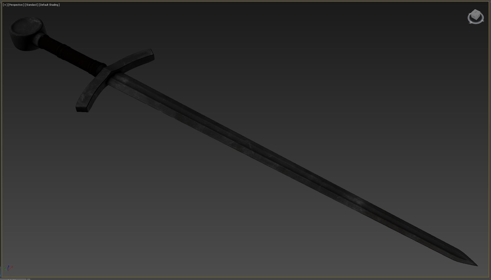 Medieval weapons Low-poly 3D model_8