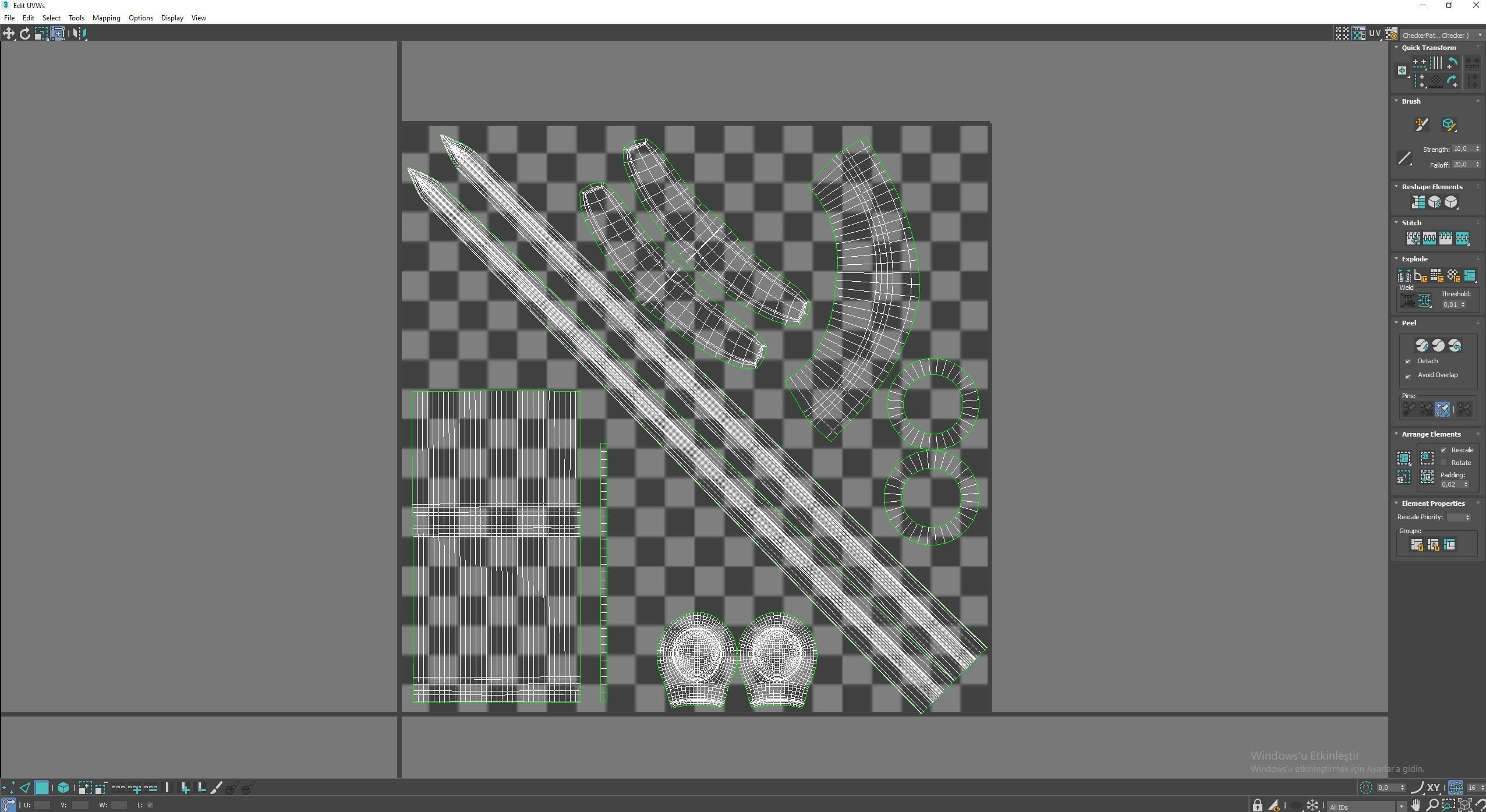 Medieval weapons Low-poly 3D model_10