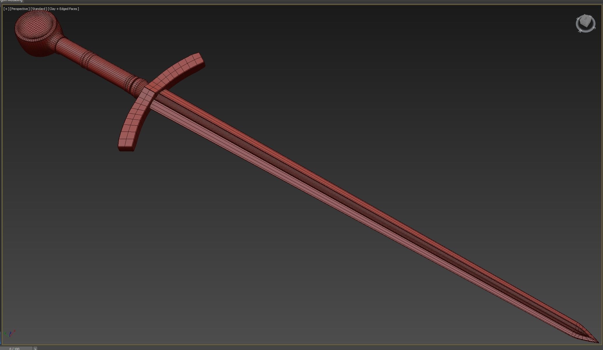 Medieval weapons Low-poly 3D model_5