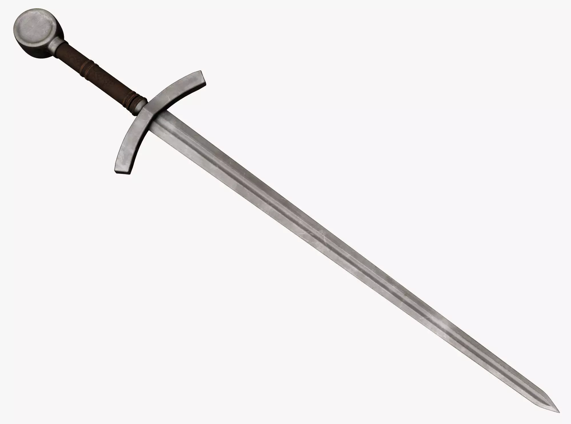 Medieval weapons Low-poly 3D model_0