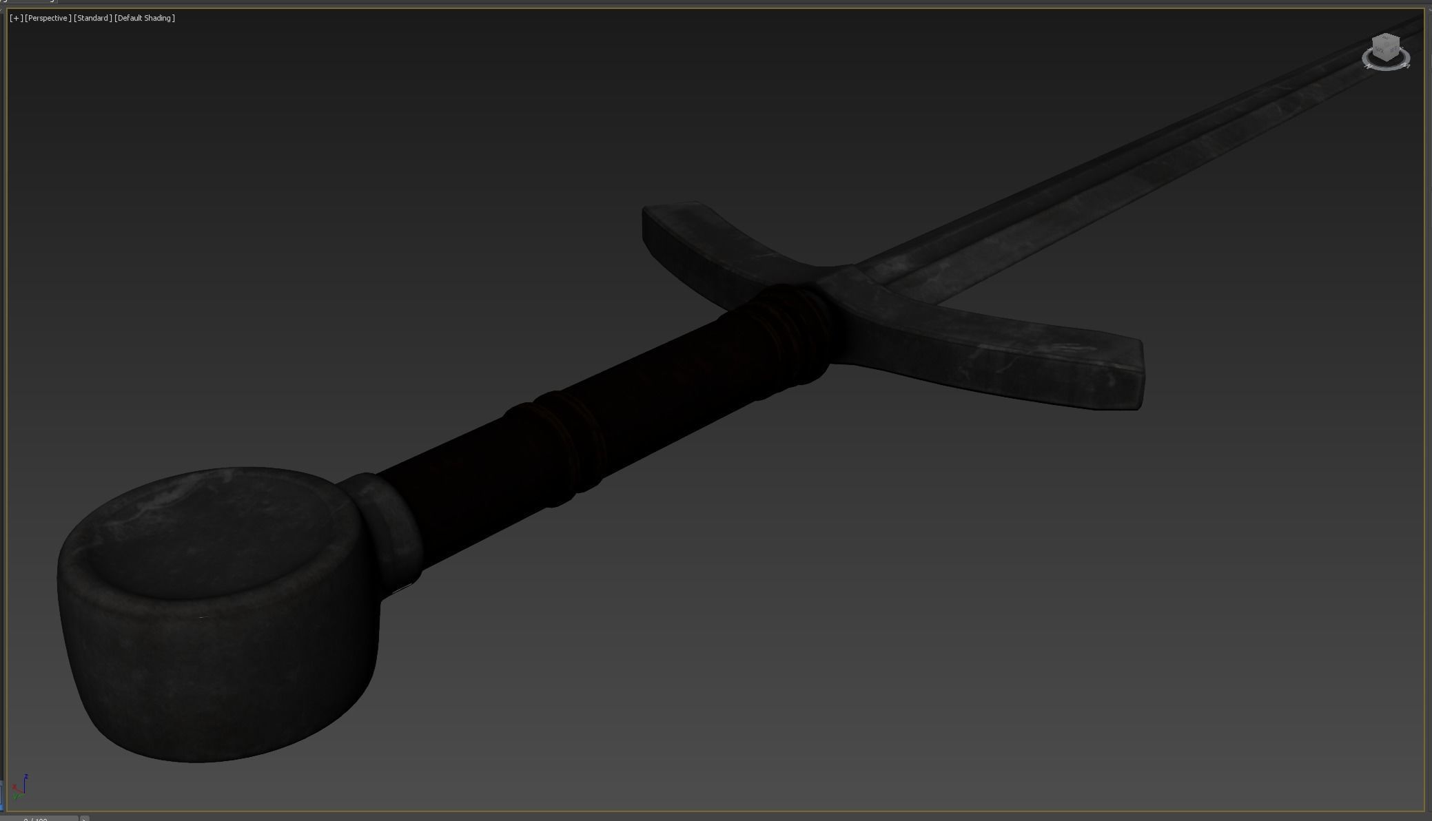 Medieval weapons Low-poly 3D model_9