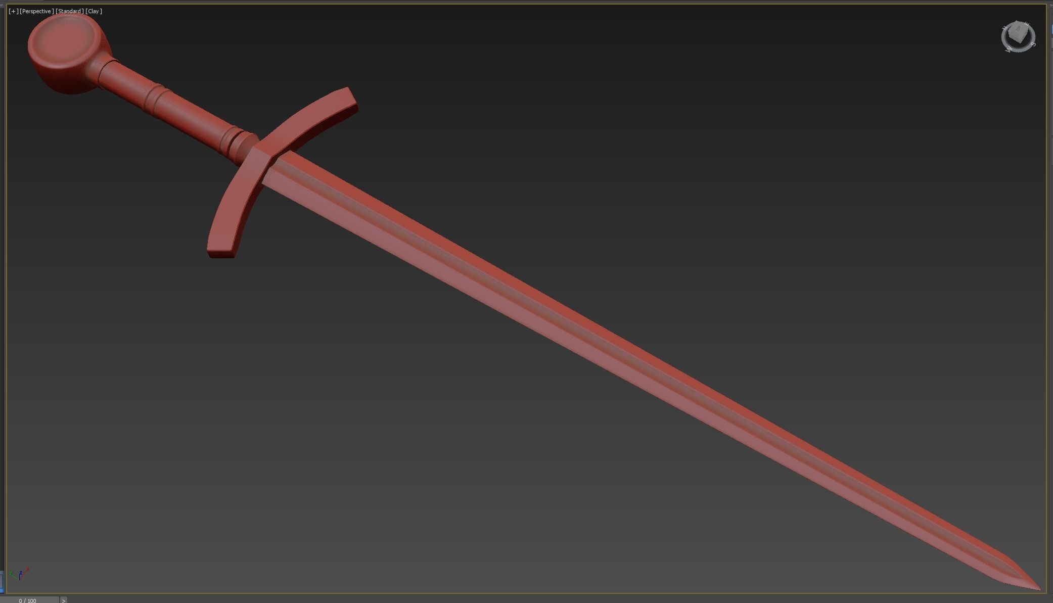 Medieval weapons Low-poly 3D model_4