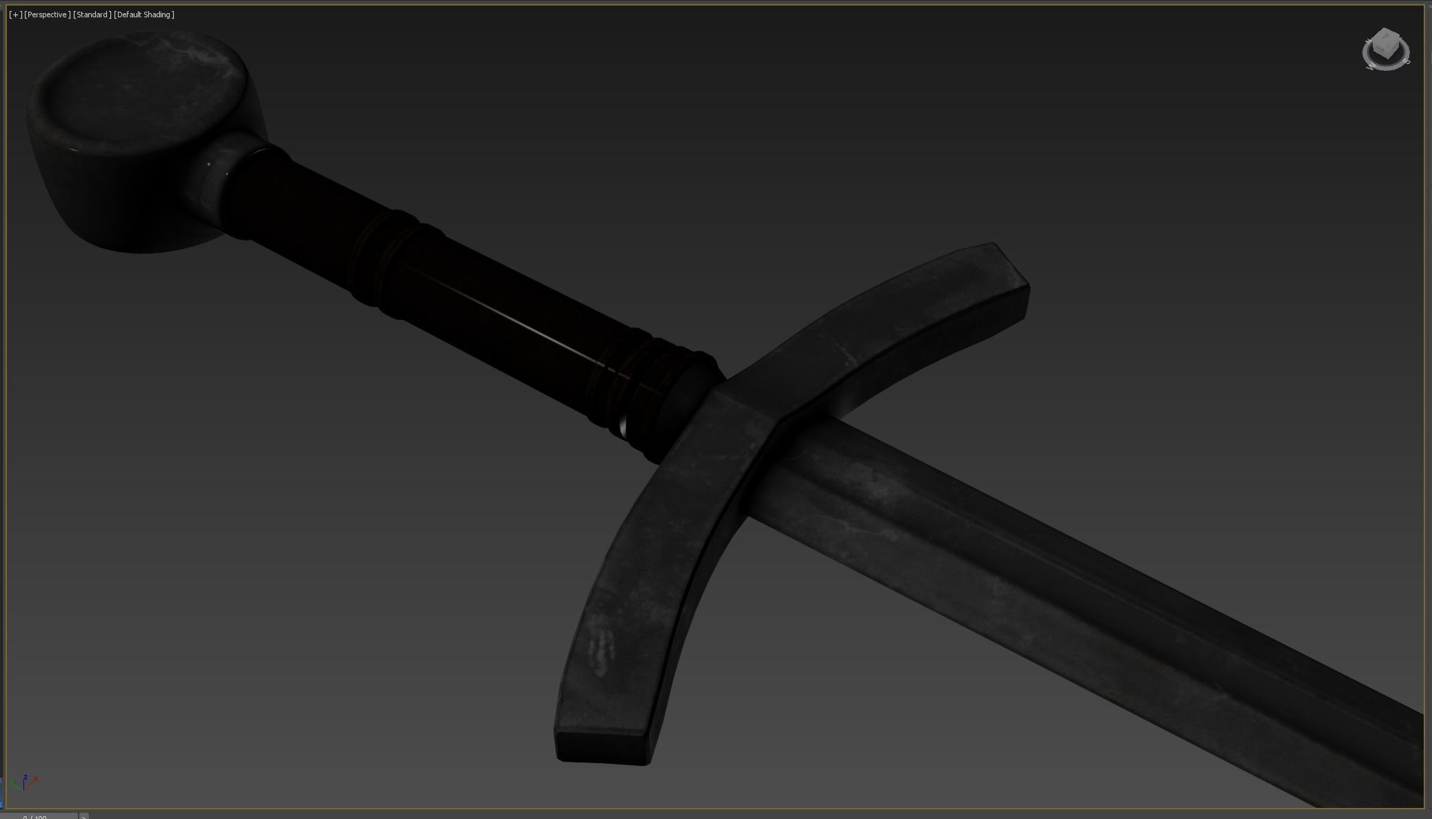 Medieval weapons Low-poly 3D model_7