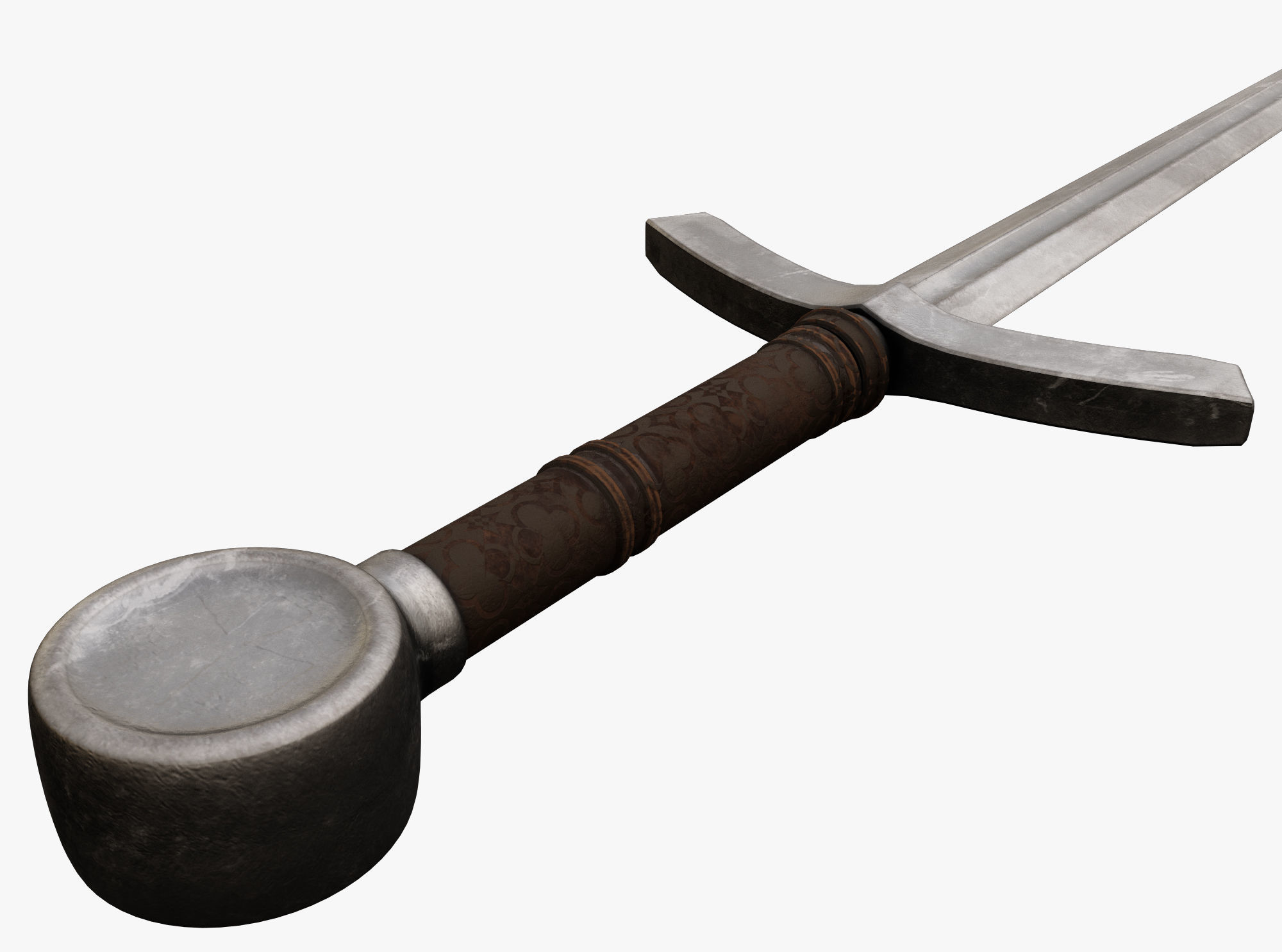 Medieval weapons Low-poly 3D model_2