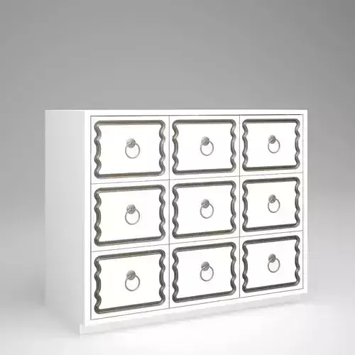 Elegant white chest of drawers