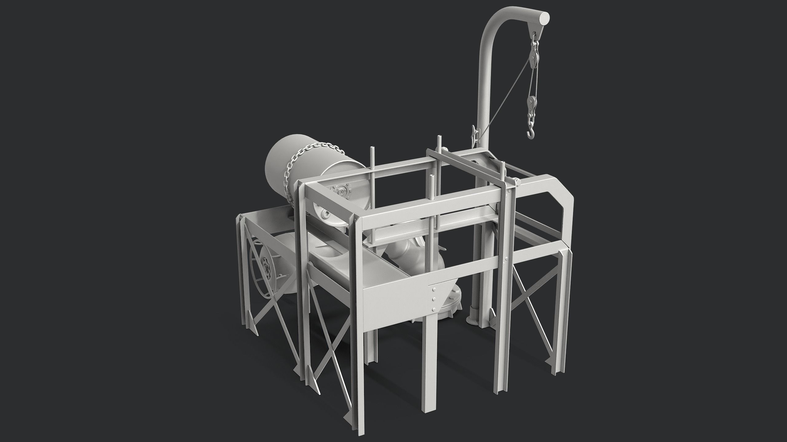 Depth Charge Projector Mk6 loader 3D model_9