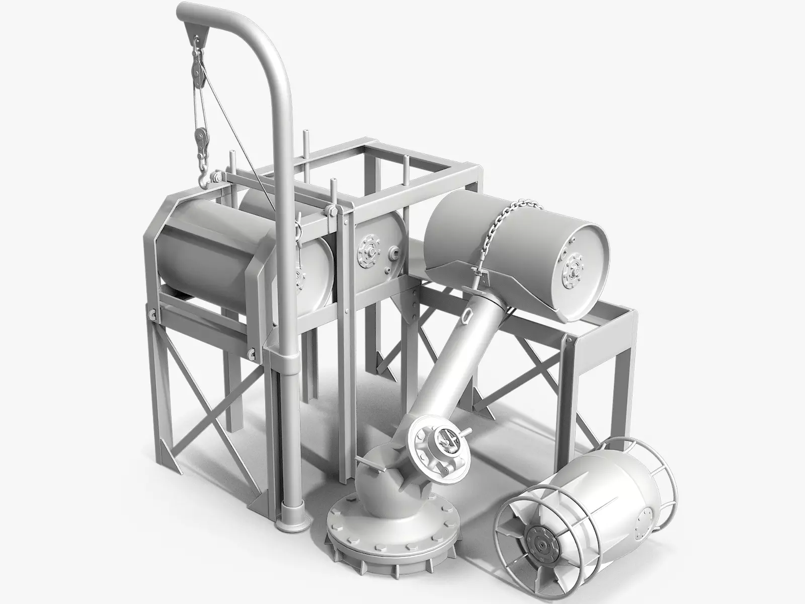 Depth Charge Projector Mk6 loader 3D model_0