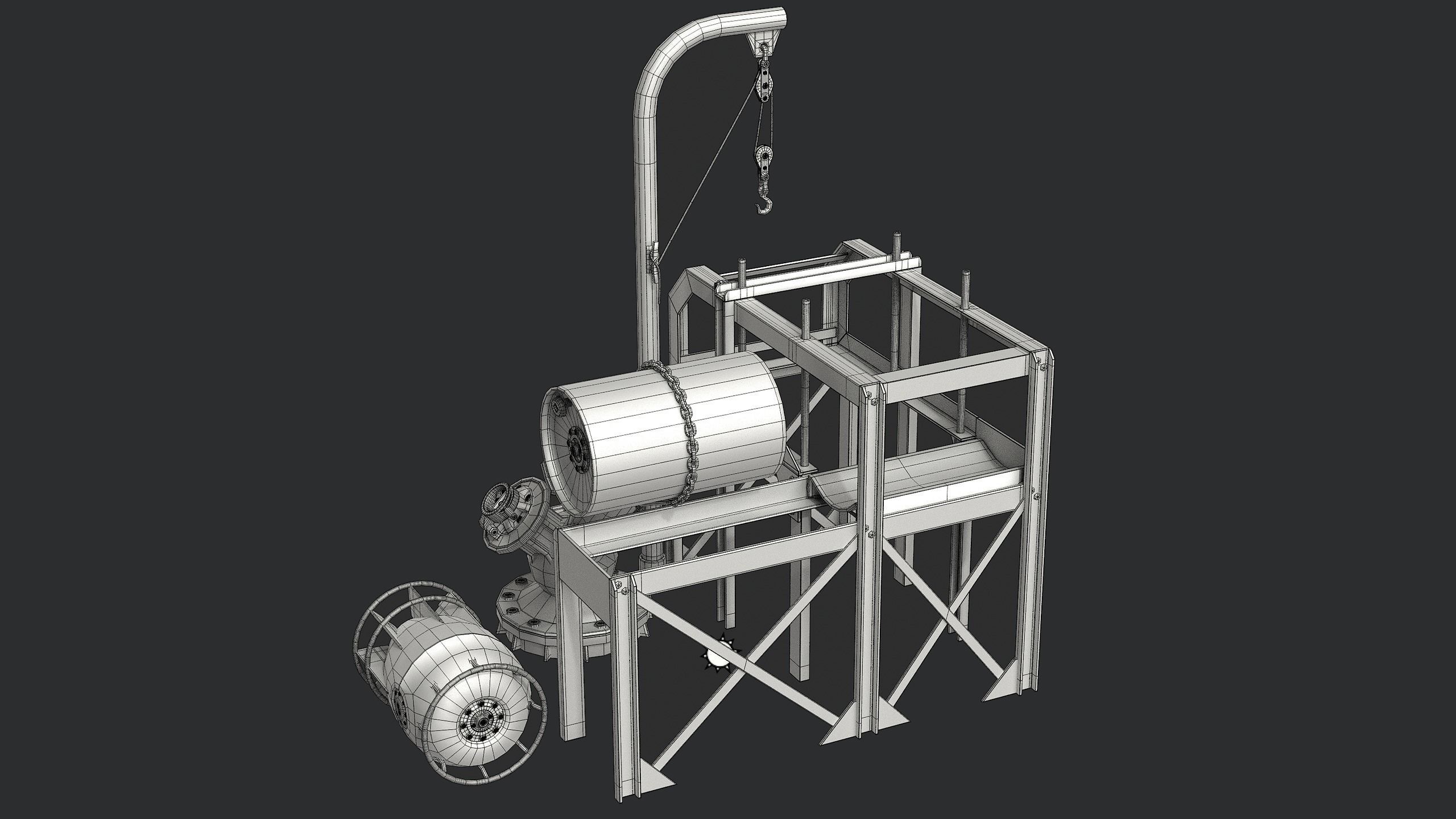 Depth Charge Projector Mk6 loader 3D model_13