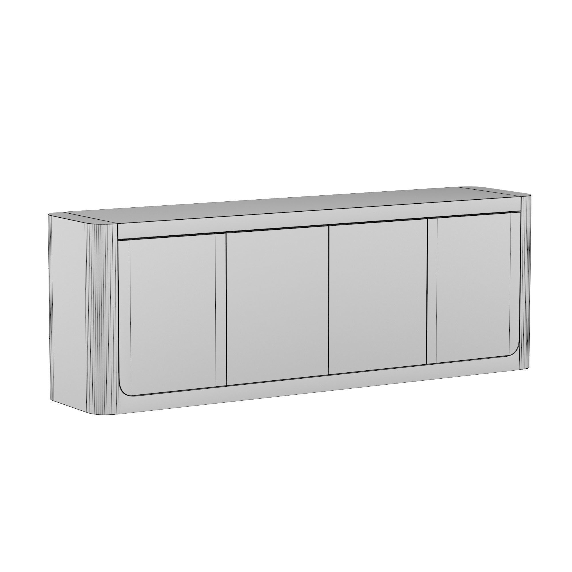 OSLO PANEL 4-DOOR MEDIA CONSOLE 3D model_7