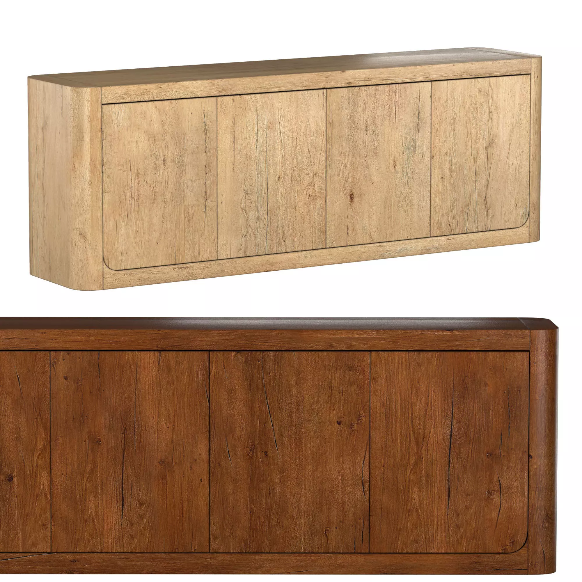 OSLO PANEL 4-DOOR MEDIA CONSOLE 3D model_0