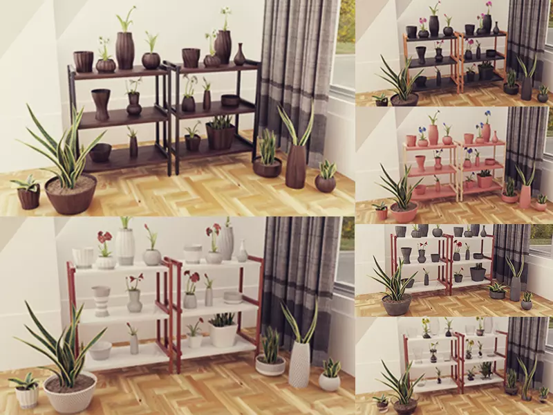 Plants pots collection vol 04 Low-poly 3D model