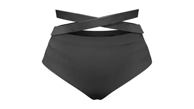 Straps Wrapped Black Bottom Micro Shorts