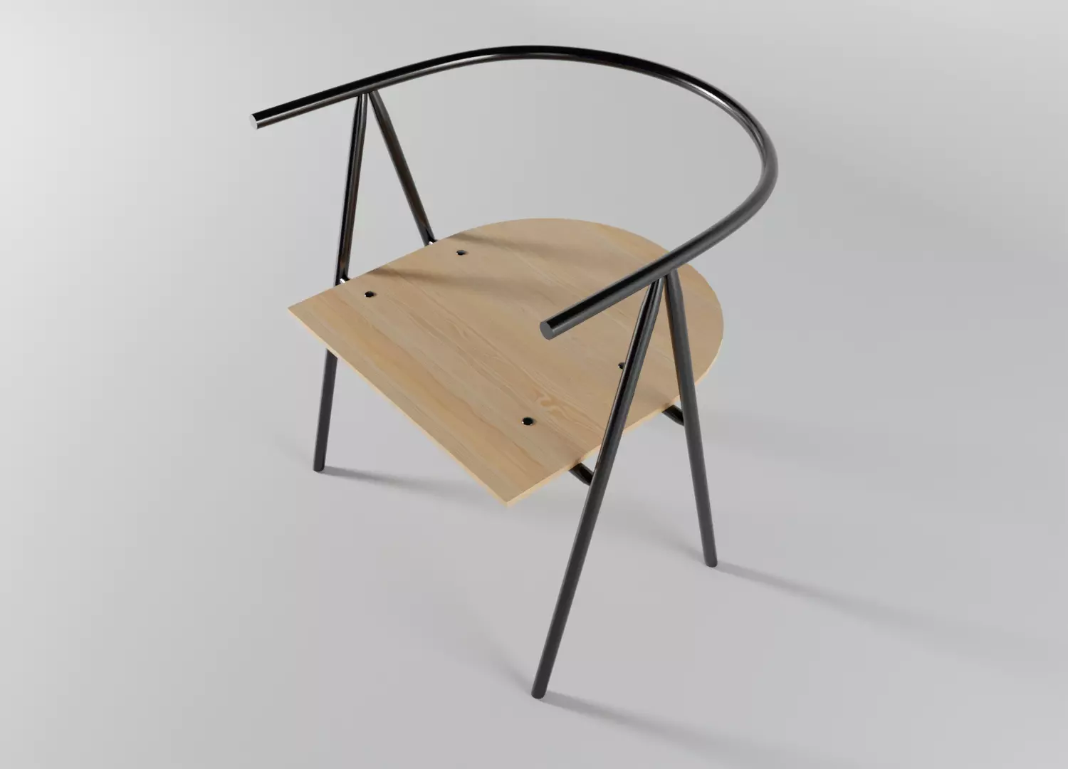 Canteen Use Unique Chair  3D model_0