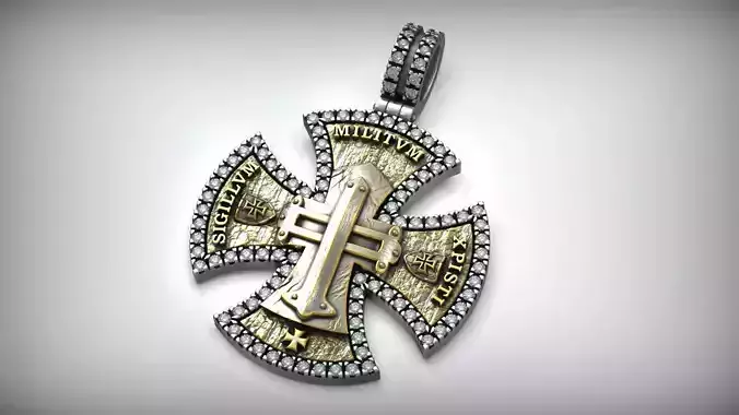 Templar Helmet Crusader Knight Maltese Cross Shield