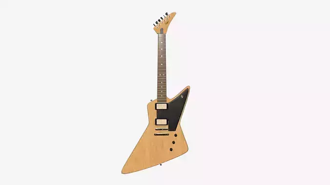 Electric Guitar F09 Light Wood - Music Instrument Design Low-poly 3D model