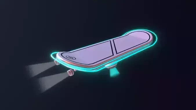 Sci-fi Hoverboard  Low-poly 3D model