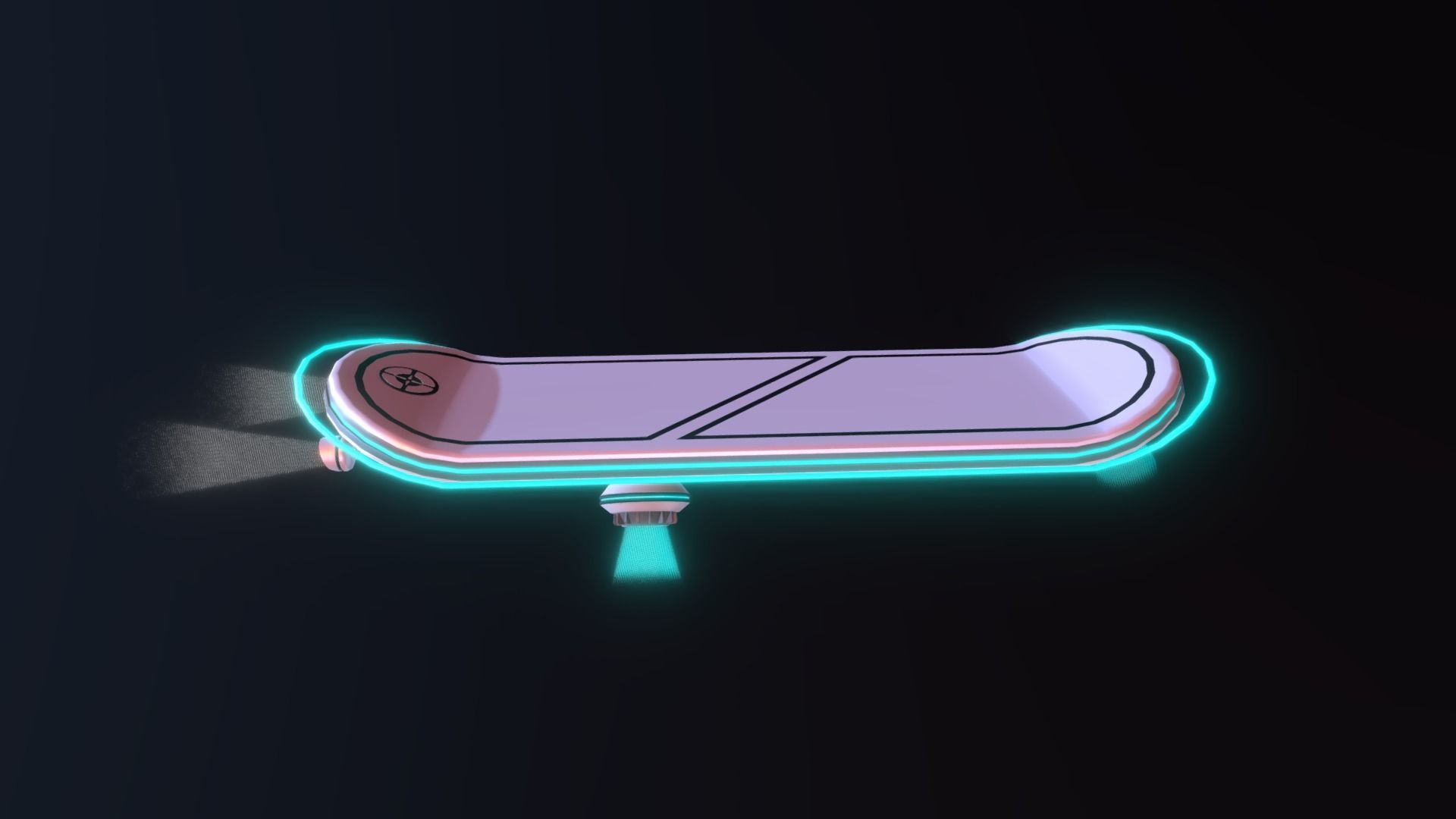 Sci-fi Hoverboard  Low-poly 3D model_4