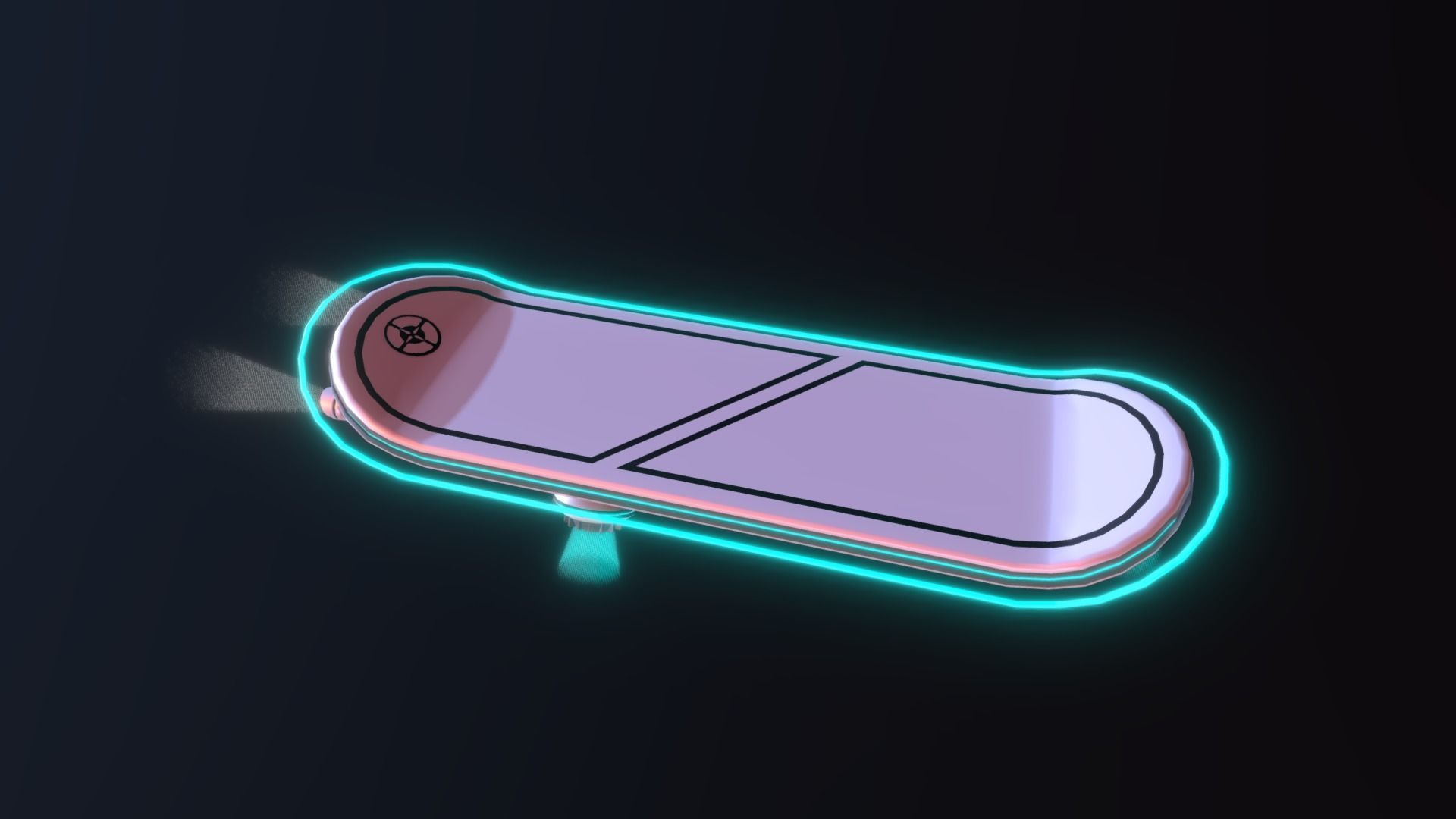 Sci-fi Hoverboard  Low-poly 3D model_6