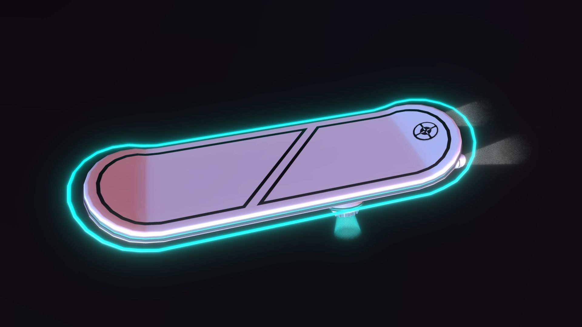 Sci-fi Hoverboard  Low-poly 3D model_9