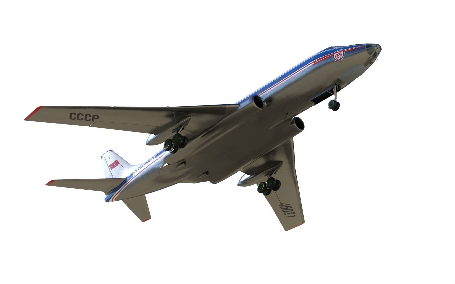 Tupolev Tu-124 3D model_8