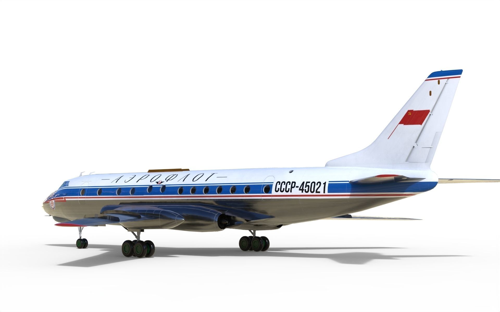 Tupolev Tu-124 3D model_5