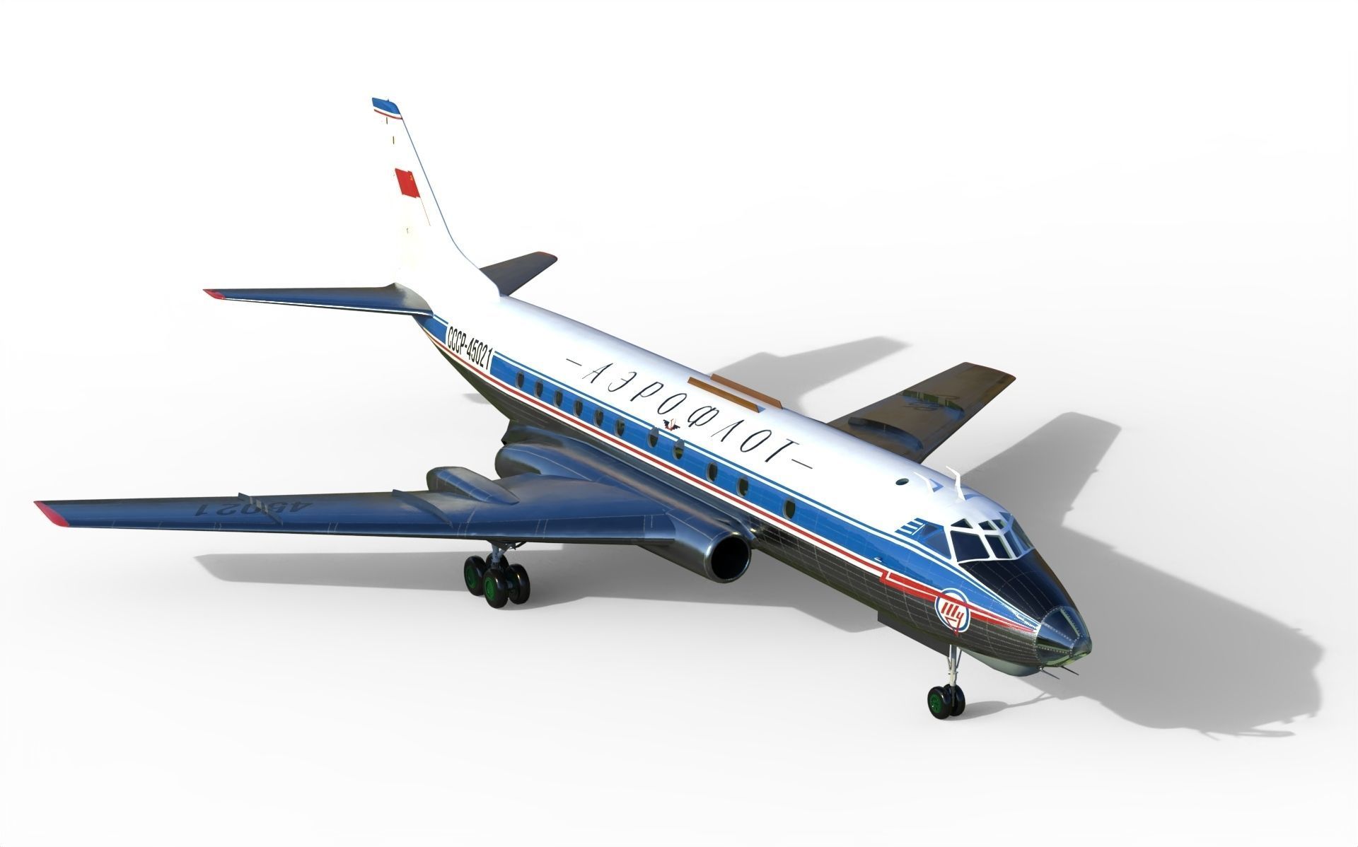 Tupolev Tu-124 3D model_2