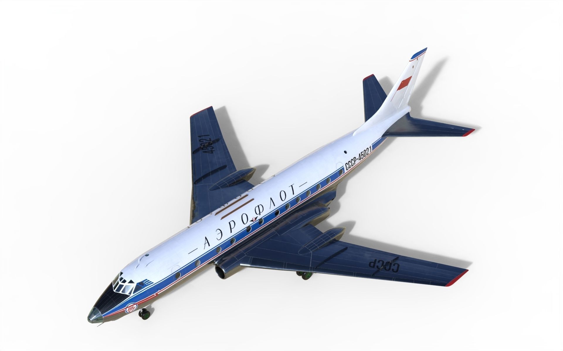Tupolev Tu-124 3D model_7
